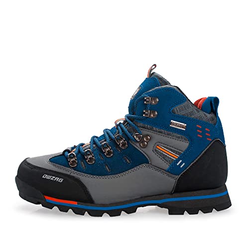 Adoff Herren Mountain Trainer Trekking-& Wanderstiefel Kletterschuhe rutschfest und verschleißfest (44,Schwarz Blau 1) von Adoff