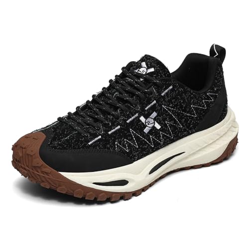 Adoff Herren Outdoor Kletterschuhe Rinderleder Material rutschfeste Gummisohle (schwarz,40) von Adoff