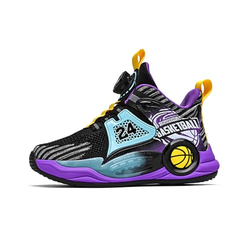 Adoff Kinder-Basketballschuhe High-Top-Dämpfung Leichte rutschfeste atmungsaktive aktive Outdoor-Sportschuhe Unisex von Adoff