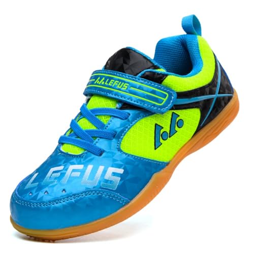 Adoff Kinder Tischtennis Schuhe Jungen und Mädchen Universal Student Sportschuhe Jugend Training Schuhe (grün,35) von Adoff