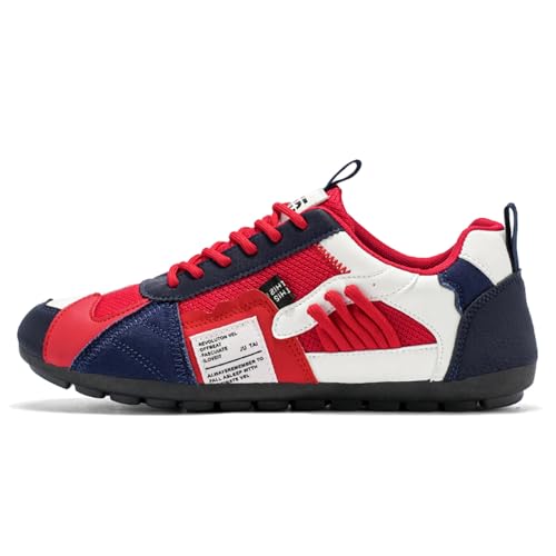 Adoff Sommer Herren Freizeitschuhe atmungsaktive Komfort Schuhe rutschfeste Verschleißbeständige Trend Sportschuhe (Rot,42) von Adoff