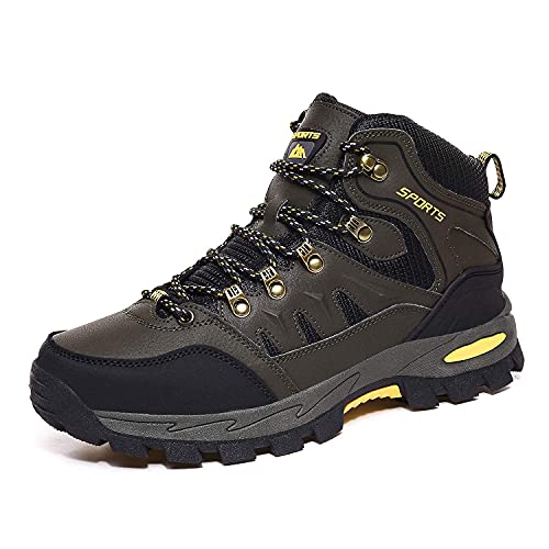 Adoff Wanderschuhe Herren Damen High Trekkingschuhe Wanderstiefel Outdoorschuhe (42,Armee Grün) von Adoff