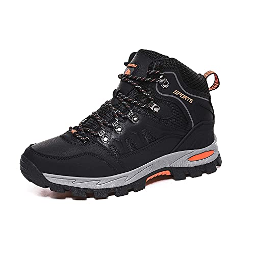 Adoff Wanderschuhe Herren Damen High Trekkingschuhe Wanderstiefel Outdoorschuhe (46,Schwarz) von Adoff