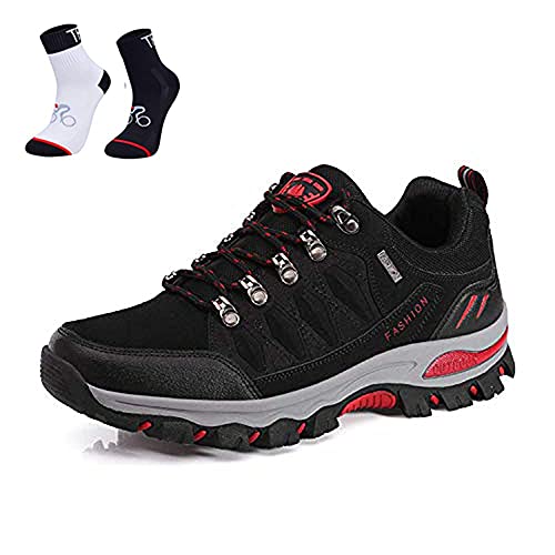 Wanderschuhe Outdoor wasserdicht, atmungsaktiv, rutschfest, Trekking-Stiefel, Spaziergänge, Reisen, Sneaker, für Damen und Herren (Schwarz,42) von Adoff