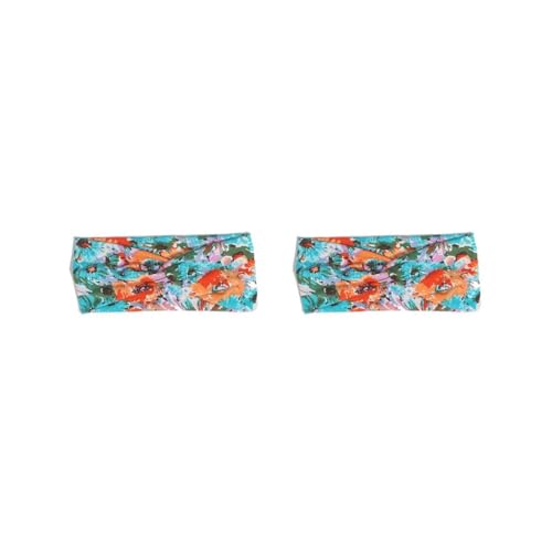 2 set gehäkelte Stirnband Floral Leopard Print Sport Stirnband Tie-dye Breite Haar Styling Zubehör für Sport Yoga Blumendruck 1 von Adoorniequea