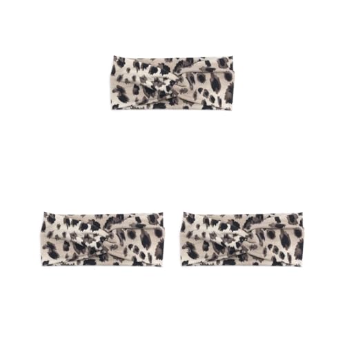 3 set Häkel-Stirnband Floral Sport Stirnband Tie-dye Rutschfeste Stirnbänder Haarstyling Zubehör für Sport Yoga Leopard print 1 von Adoorniequea