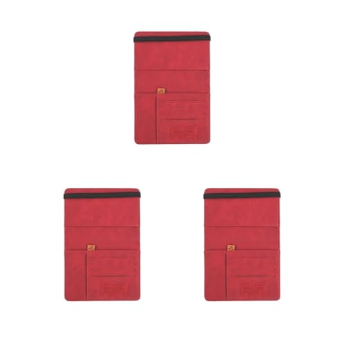 Adoorniequea Reisepasshülle, Dokumenten-Organizer, Reiseetui, Brieftasche, Kartenetui, Rot, 15 x 21 cm, 3er-Set (rot, 15 x 21 cm), 15x21 cm von Adoorniequea