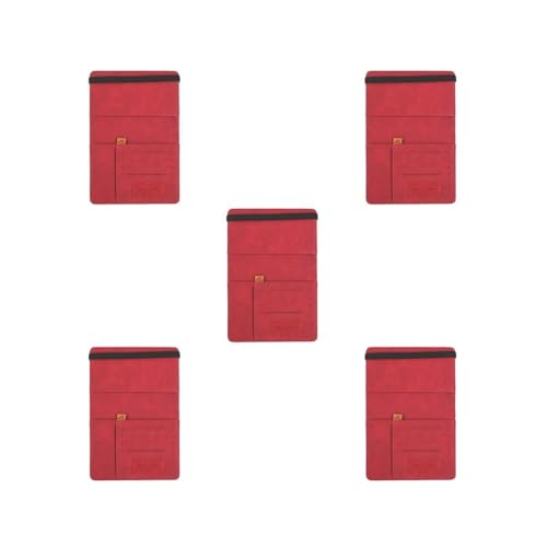 Adoorniequea Reisepasshülle, Dokumenten-Organizer, Reiseetui, Brieftasche, Kartenetui, Rot, 15 x 21 cm, 5er-Set (rot, 15 x 21 cm), 15x21 cm von Adoorniequea