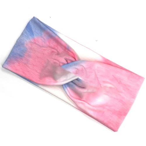 Häkel-Stirnband Leopardenmuster Sport Tie-dye Schweißband Hohe Elastizität Haar Styling Zubehör für Sport Yoga Tie-dye 2 von Adoorniequea