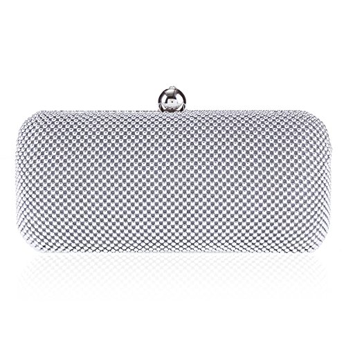 Adoptfade Damen Clutch Elegant Handtasche Für Hochzeit Abend,Silber von Adoptfade