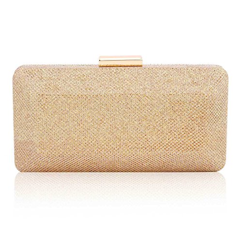 Adoptfade Damen Glänzend Handtasche Hochzeit Abendtasche Clutch Für Frauen,Gold von Adoptfade