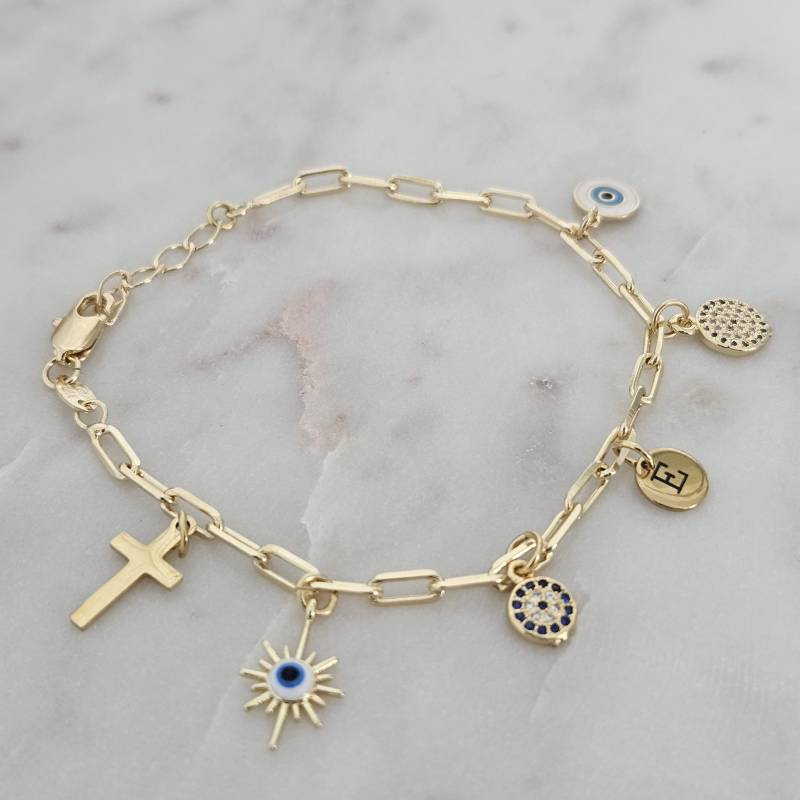 Personalisiertes Bettelarmband Vergoldete Büroklammer Kette von AdoraJewelryGifts