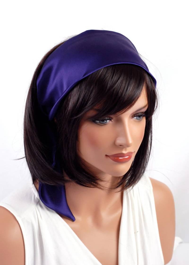 100% Reine Seide, Dunkelviolettes Stirnband, Größe 44 "x 4", Maulbeerseide Charmeuse, Mode Plus Haar Vorteile 100% Reine Seide, Dunkelviolettes Stirnband, Größe 44 "x 4", Maulbeerseide Charmeuse, Mode Plus Haar Vorteile von AdorabellaBaby