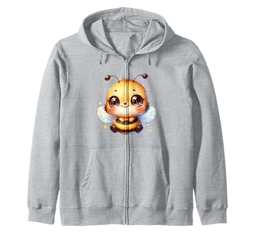 Niedliches Bienen-Design mit großen Augen für Kinder Kapuzenjacke von Adorable Animal Designs for Boys and Girls
