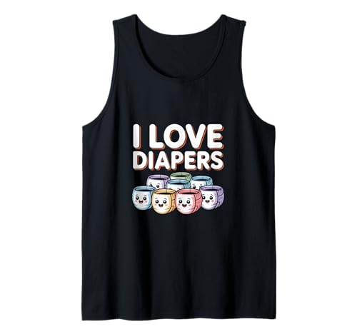 Ich liebe Windeln, süßes Baby, grafischer Humor Tank Top Ich liebe Windeln, süßes Baby, grafischer Humor Tank Top von Adorable Baby Humor Design Collection