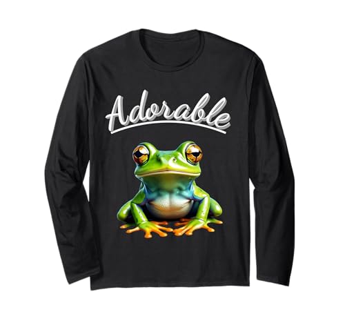 Niedliche Froschkreaturen Wasserschwimmer Hopper Junge Mädchen Geschenk Langarmshirt von Adorable Designs You Like
