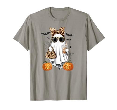 Fancy Leopard Ghost Girl Kaffee Halloween Style Bougie Woman T-Shirt Fancy Leopard Ghost Girl Kaffee Halloween Style Bougie Woman T-Shirt von Adorable Ghost Girls For Halloween And Autumn