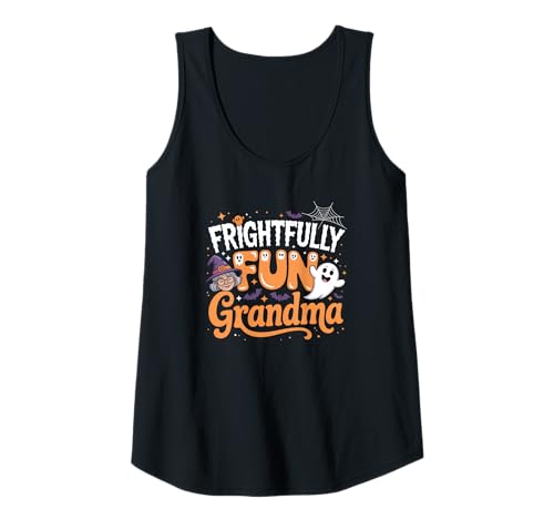 Damen Schrecklich lustiges Halloween-T-Shirt mit Geisterhexe Tank Top von Adorable Spooky Halloween Apparel