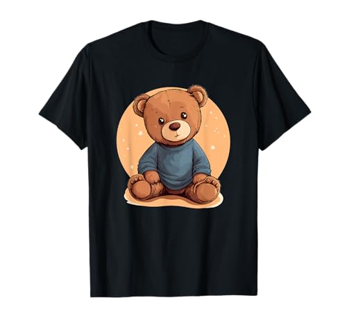 Adorable Teddy Bear Illustration For Kids - Kinder T-Shirt, Schwarz, S von Adorable Teddy Bear Illustration For Kids