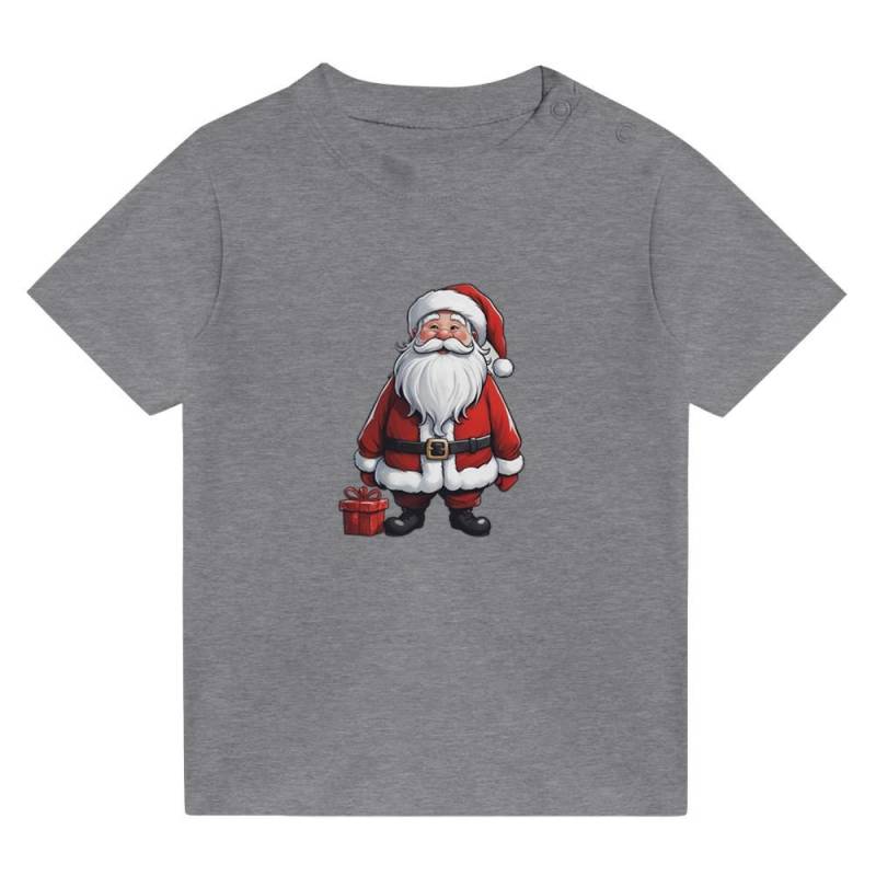 Baby Crewneck T-Shirt Colorfull Santa Claus Holidays von AdorableCutiepies