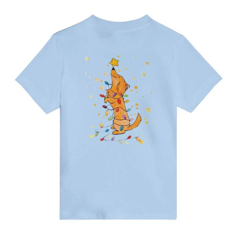 Baby Crewneck T-Shirt Holiday Christmas Tree Decorations Cute Dog von AdorableCutiepies