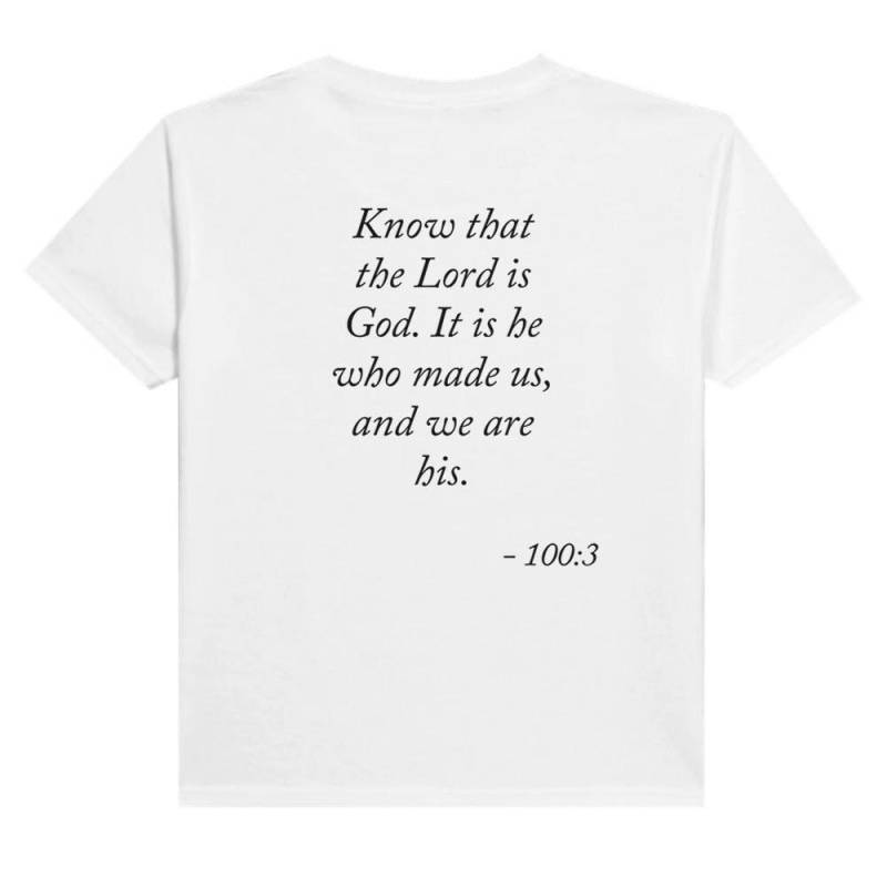 Christian Kids T-Shirt - Psalm 1003 "Know That The Lord Is God" Faith-Based Gift, Scripture Shirt, Religious T-Shirt, Church Outfit von AdorableCutiepies