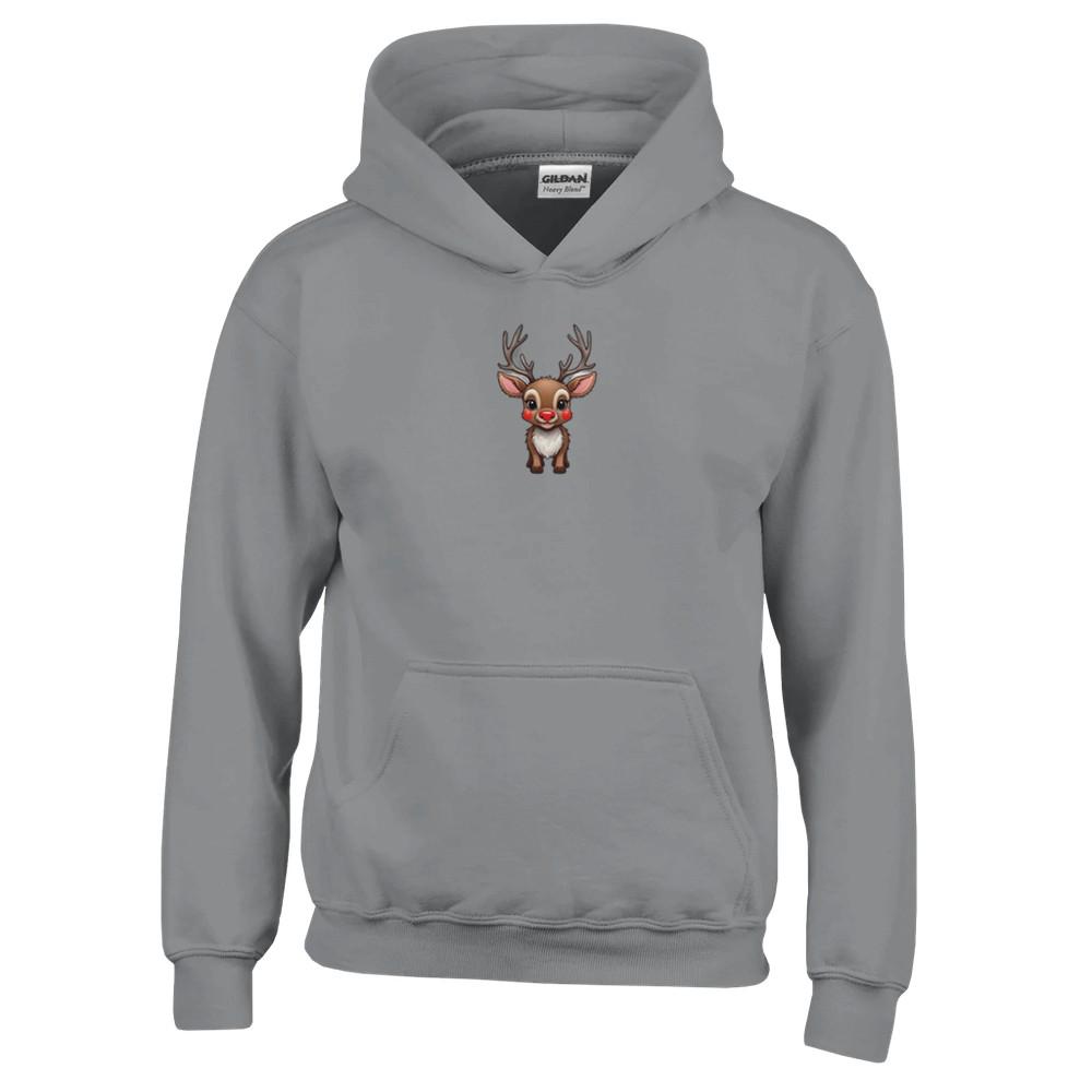 Kids Pullover Hoodie Christmas Holiday Reindeer Print von AdorableCutiepies
