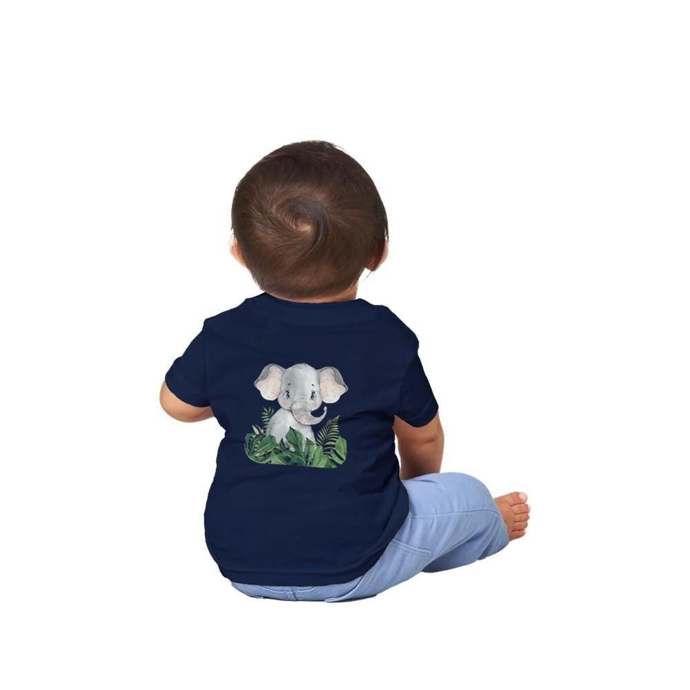 Süßes Baby T-Shirt Mit Nilpferd- Und Elefanten-Design - in 4 Farben 100% Baumwolle, Super Weich & Bequem | Gr. 6-24 Monate I Babykleidung von AdorableCutiepies