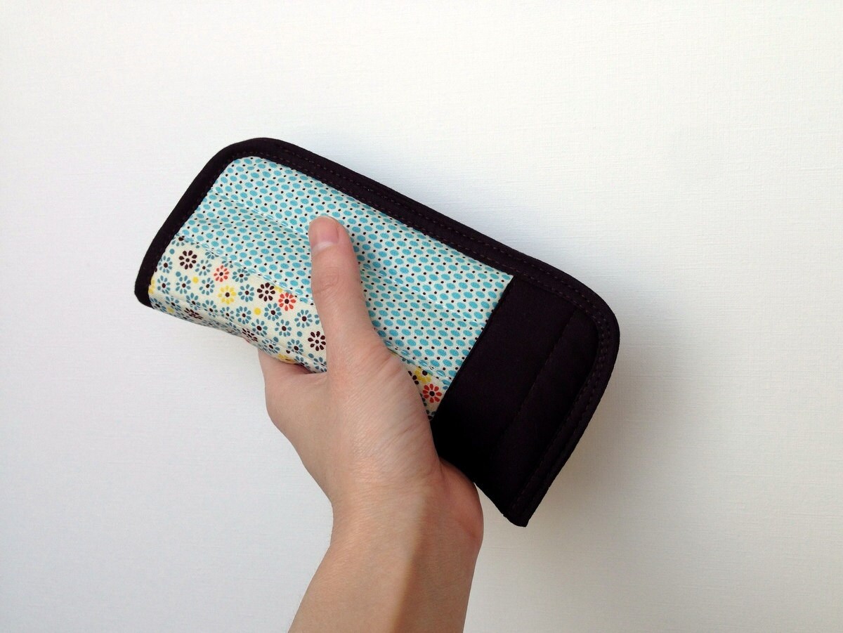 Brillenbeutel - Patchwork, Braun Und Mikromuster Hellblau Geschenk Zum Muttertag Brillenbeutel - Patchwork, Braun Und Mikromuster Hellblau Geschenk Zum Muttertag von AdorableMay