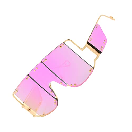 Adorainbow 1stk Partybrille Nieten-sonnenbrille Niet Sonnenbrille Stylische Sonnenbrillen Für Frauen Quadratische Gläser Vintage-sonnenbrille Mit Getönten Gläsern Schmücken Rosa Punk von Adorainbow