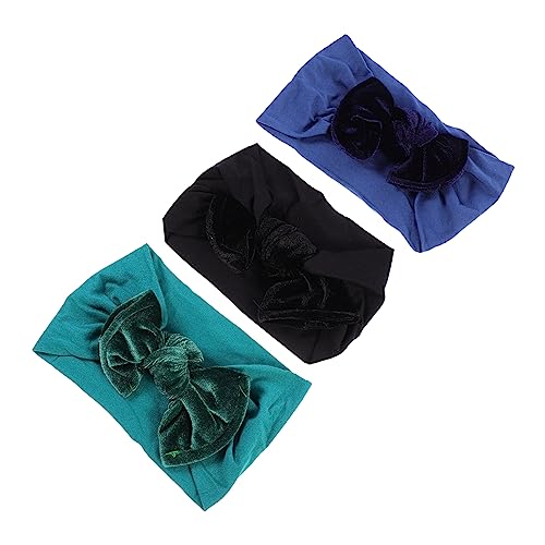 Adorainbow Haarschmuck 3 Stück Stirnband Säuglingsstirnbänder Für Babys Nylon-Stirnbänder Für Babys Neugeborenen-Haube Satin-Haube Für Kinder Stirnbänder Für Neugeborene Baby-Turban-Hüte von Adorainbow