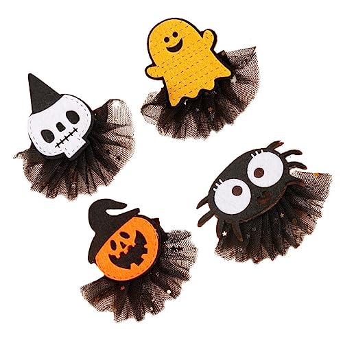 Adorainbow Halloween-Haarschmuck 4 Stück Halloween Cartoon Haarspangen Kürbis Geisterschädel Spinne Haarspangen Haarnadeln Halloween Cosplay Kostümzubehör Für Mädchen Frauen von Adorainbow