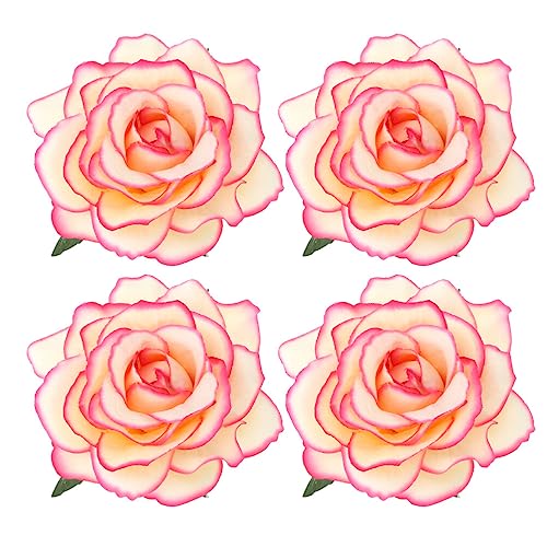 Adorainbow Blumenhaarspangen Für Frauen Stoff-Rosen-Haarnadel Rosen-Haarnadel Boutonniere Blumenbrosche Diy-Accessoire Basteln Rosafarbene Haarspangen von Adorainbow