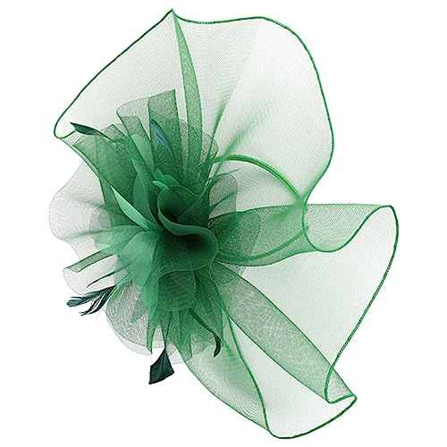 Adorainbow Hochzeitszubehör -Teeparty-Fascinator-Stirnband Braut-Kopfbedeckung Mit Stirnband Und Haarspange Grün Stirnbänder Für Damen von Adorainbow