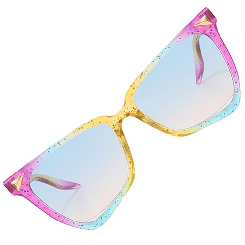 Adorainbow Damen-Sonnenbrille Mode Sonnenbrillen Katzenaugen-Sonnenbrille Regenbogen-Sonnenbrille Dekorative Sonnenbrille Party-Sonnenbrille Lustige Sonnenbrille Für Damen Partyzubehör von Adorainbow