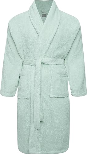 Adore Home Frottee Bademantel 100% Baumwolle für Damen & Herren - XXL, Enteneiblau von Adore Home