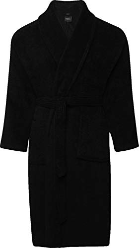 Adore Home Frottee Bademantel 100% Baumwolle für Damen & Herren - XXL, Schwarz von Adore Home