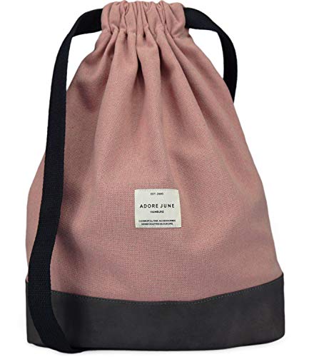 Adore June Daypack Bob Moderner Rucksack Turnbeutel Gymsack für Sport, Reisen und City, Gefütterter Damen & Herren Sportbeutel mit Innentasche und Reißverschluß-Sicherheitstasche von Adore June