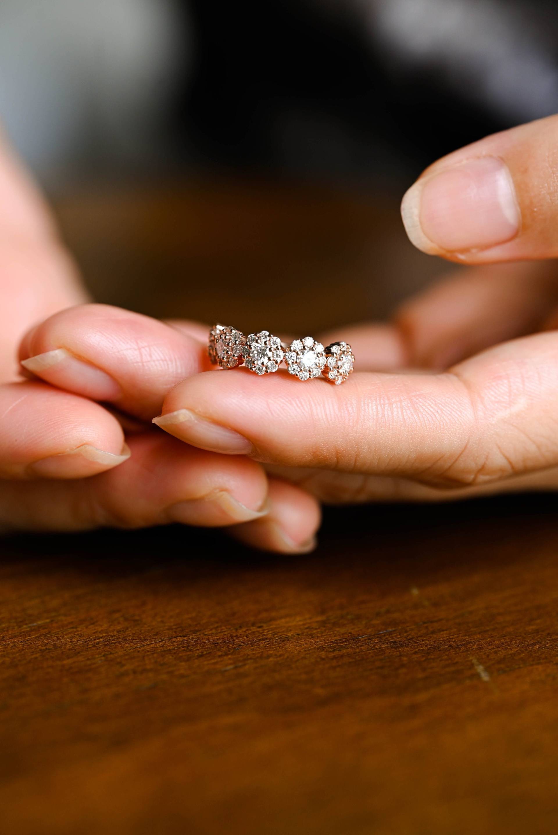 Solide Gold Moissanite Verlobungsring, Floral Cluster Hochzeit Band, Valentinstag/Jahrestag Geburtstag Geschenk Für Frauen, Freundin Solide Gold Moissanite Verlobungsring, Floral Cluster Hochzeit Band, Valentinstag/Jahrestag Geburtstag Geschenk Für Frauen, Freundin von Adorejeweller