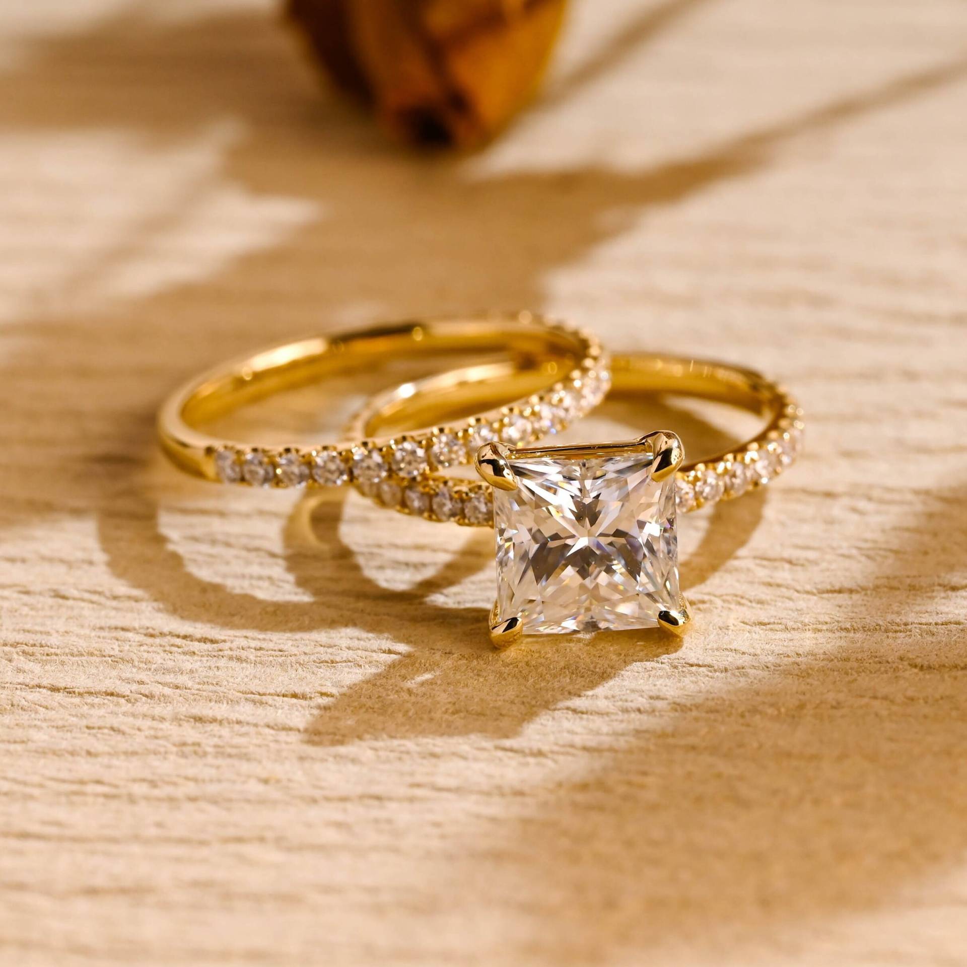 Solider Gold Moissanit Verlobungsring, Vintage Ehering, Versprechen Ring Set, Jahrestag/Geburtstag Geschenk Für Frau, Sie, Frau Solider Gold Moissanit Verlobungsring, Vintage Ehering, Versprechen Ring Set, Jahrestag/Geburtstag Geschenk Für Frau, Sie, Frau von Adorejeweller
