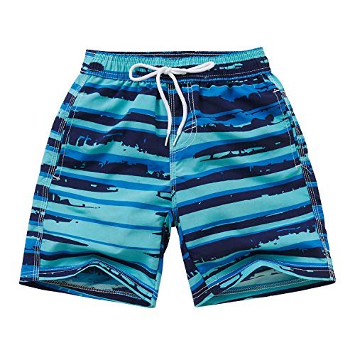 Adorel Jungen Badehosen Kinder Badeshorts mit Innenslip Himmelblau 116-122 (Herstellergröße 5-6 Jahre) von Adorel