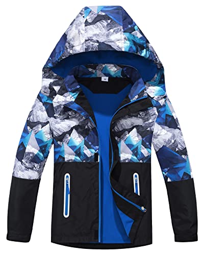 Adorel Jungen Regenjacke Wasserabweisend mit Futter Hellblau 128-134 EU (Herstellergröße 130) von Adorel