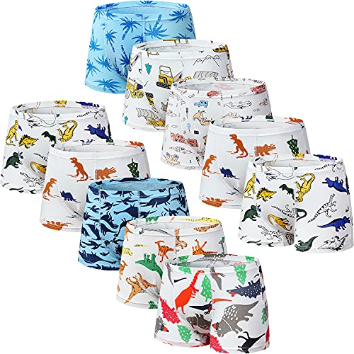 Adorel Jungen Unterhosen Boxershorts Baumwolle 10er-Pack Dinosaurier Paradies 104 EU (Herstellergröße M) von Adorel