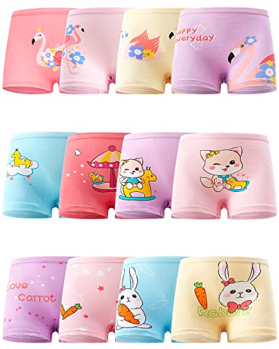 Adorel Mädchen Boxershorts Baumwolle Unterhosen 12er-Pack Tierpark 116-122 EU (Herstellergröße L) von Adorel