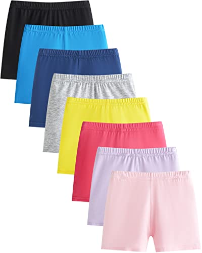 Adorel Mädchen Shorts Unterrock Sommer Kurz Dünn Leggings Radlerhosen 8er-Pack Bunte Erinnerung 5-6 Jahre (Herstellergröße 130) von Adorel