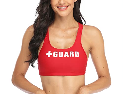 Adoretex Damen Guard Sport BH Workout Bikini Badeanzüge - Rot - X-Small von Adoretex