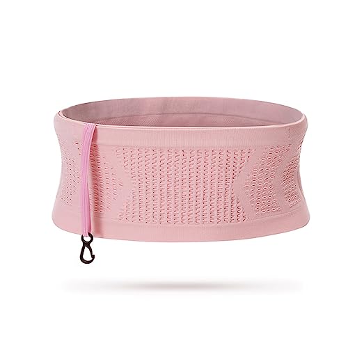 Adorila Schlanker Laufgürtel, Laufgürtel, Bauchtasche für Männer und Frauen, Reise-Laufgürtel für Geld und Reisepass, Pink, Medium von Adorila