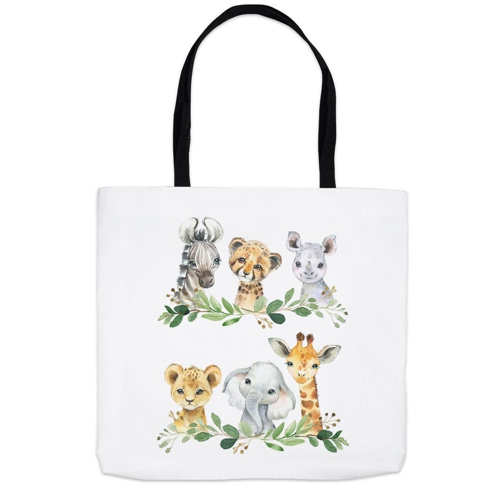 Safari Tier Tragetaschen, Neues Baby Geschenk, Buchtasche, Kita Tasche, Shower Kinderzimmer Dekor, Kindertasche von AdornMyWorld