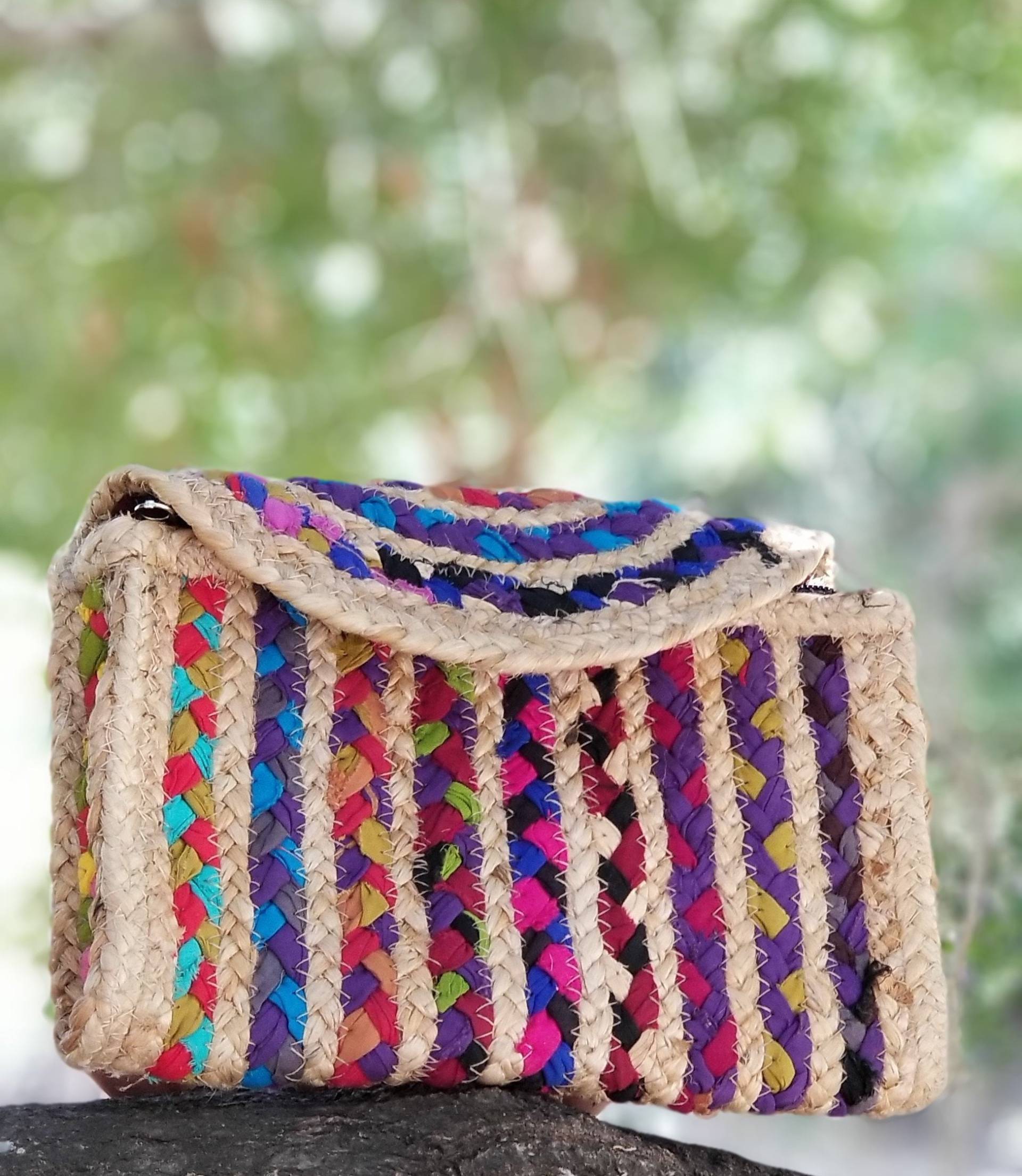 Jute Und Baumwolle "Patti" Clutch Bag Jute Und Baumwolle "Patti" Clutch Bag von AdornedOutland