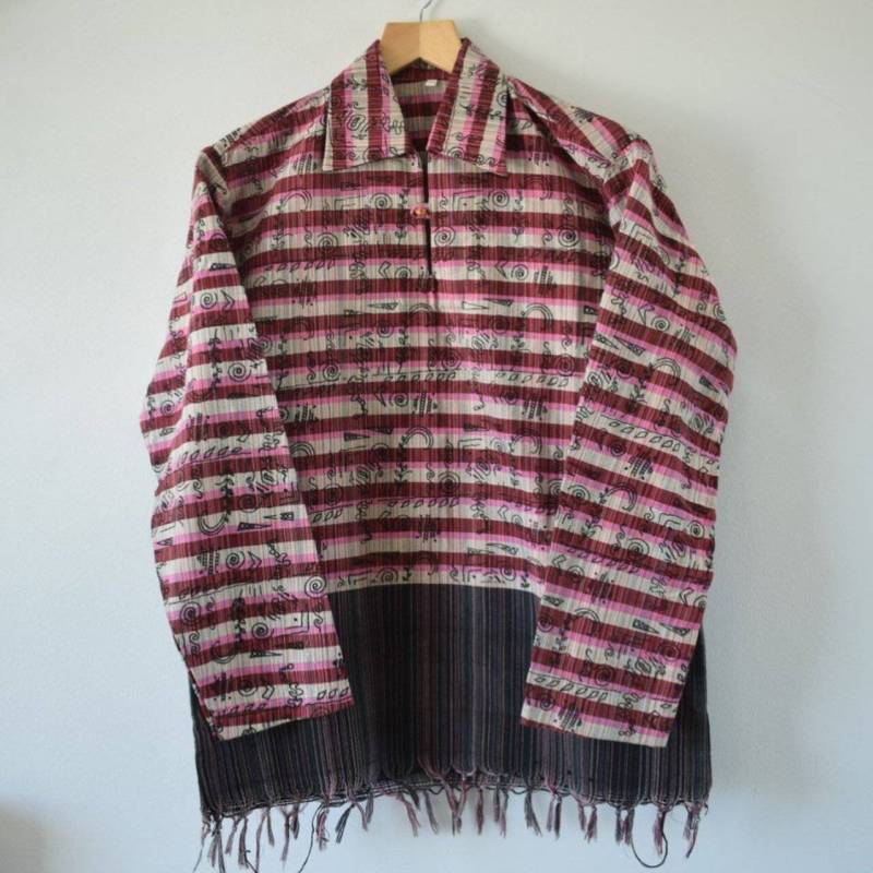Bestickte Blumen Fransen Tunika Boho Halbe Toggle Button Pullover Jacke Größe 28 Xs von AdornedVintageFinds